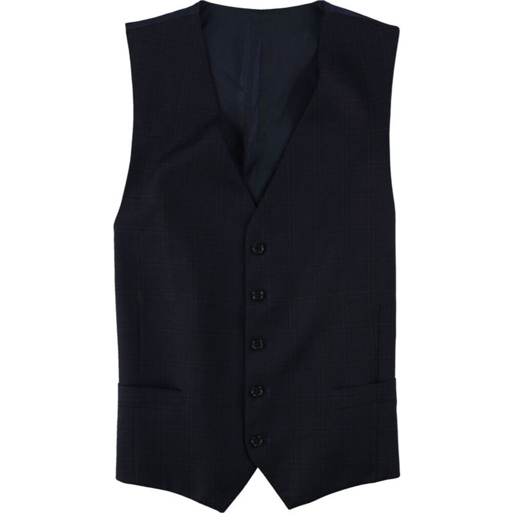 Tags Weekly Mens Plaid Five Button Vest, NWT